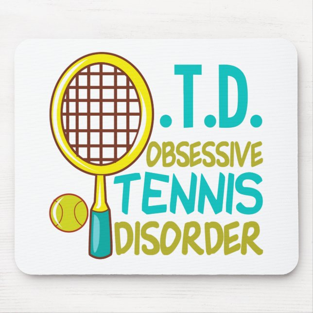 Funny Tennis Mouse Pad (Front)