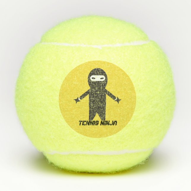 Funny Tennis Ninja Game Ball (Front)