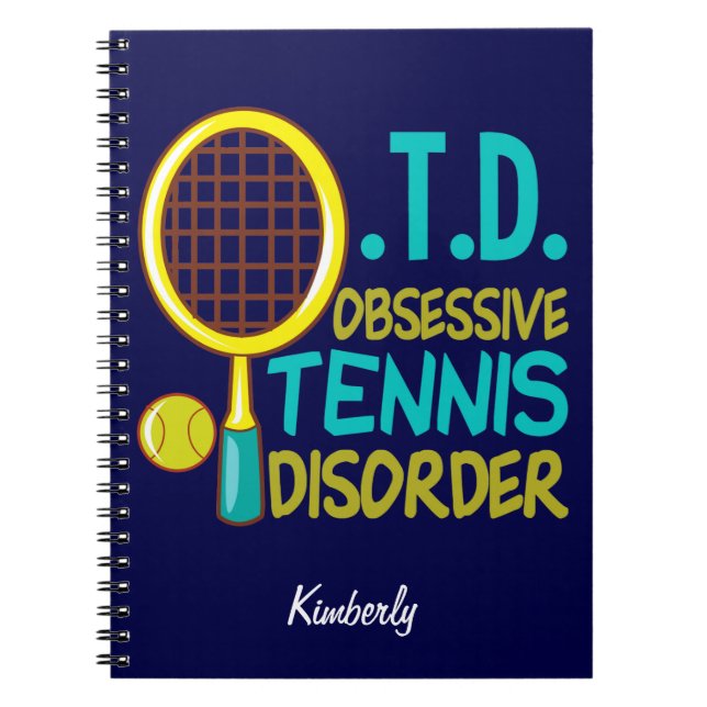 Funny Tennis Notebook (Front)