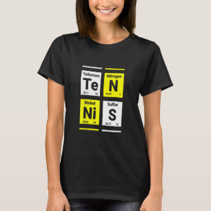 Funny Tennis Periodic Table Element Chemistry Tenn T-Shirt