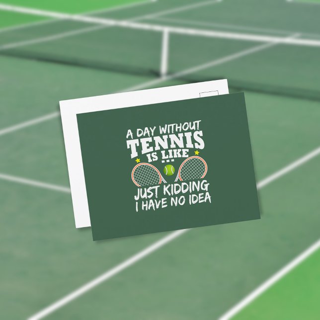 Funny Tennis Quote Typography Postcard (Creator Uploaded)