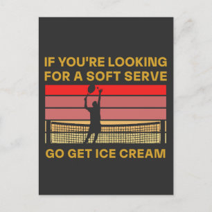 Funny Tennis Quote Vintage Retro Player Humour Postcard