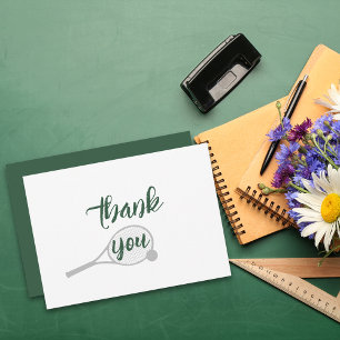 Funny Tennis Thank You Quote  Card