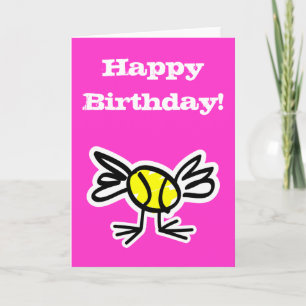 Funny Tennis Theme Birthday Card