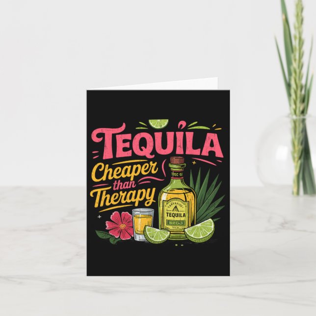 Funny Tequila Drinking Cinco De Mayo Mexican Party Card (Front)
