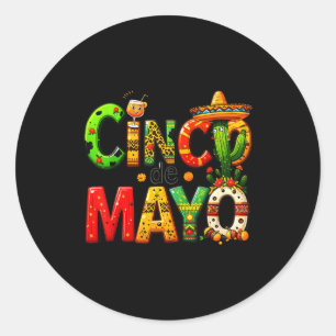 Funny Tequila Drinking Cinco De Mayo Mexican Party Classic Round Sticker
