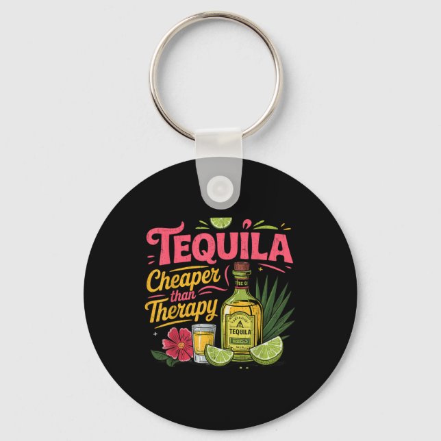 Funny Tequila Drinking Cinco De Mayo Mexican Party Key Ring (Front)