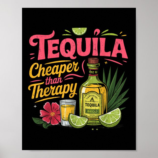 Funny Tequila Drinking Cinco De Mayo Mexican Party Poster (Front)