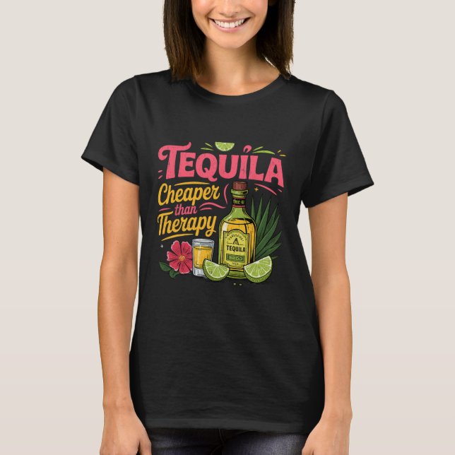 Funny Tequila Drinking Cinco De Mayo Mexican Party T-Shirt (Front)