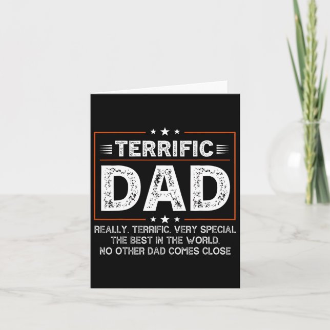 Funny Terrific Dad Donald Trump Happy Fathers Day  Card (Front)