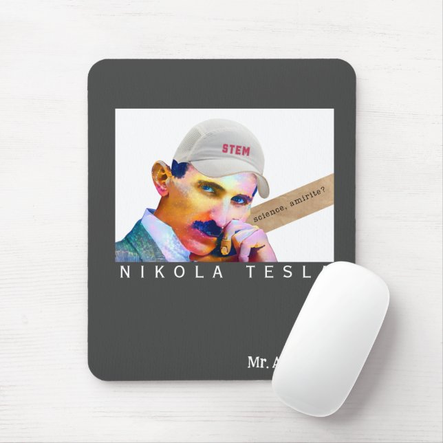 Funny Tesla Personalised  Mouse Pad (With Mouse)