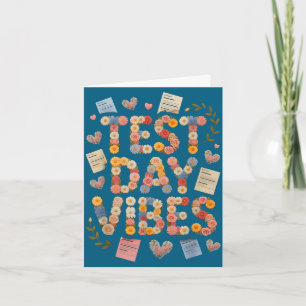 Funny test day vibes everything is fine stemFunny Card