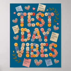 Funny test day vibes everything is fine stemFunny Poster