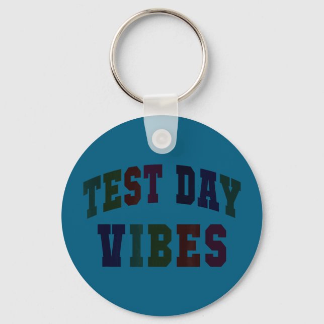 Funny test day vibes testing teacher bruh stemFunn Key Ring (Front)