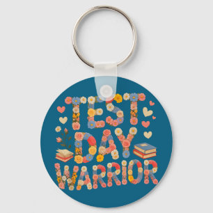 Funny test day warrior bruh science math countdown key ring