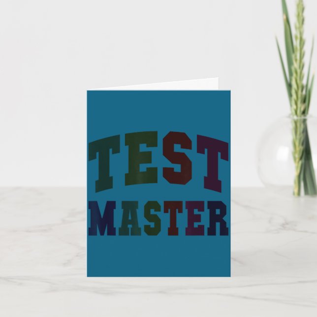 Funny test master testing day teacher mode on elaF Card (Front)