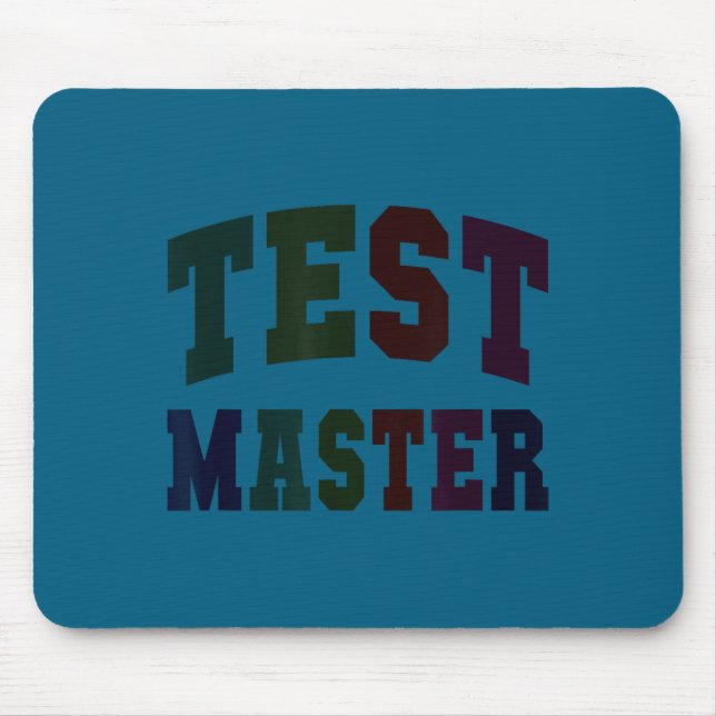 Funny test master testing day teacher mode on elaF Mouse Pad (Front)