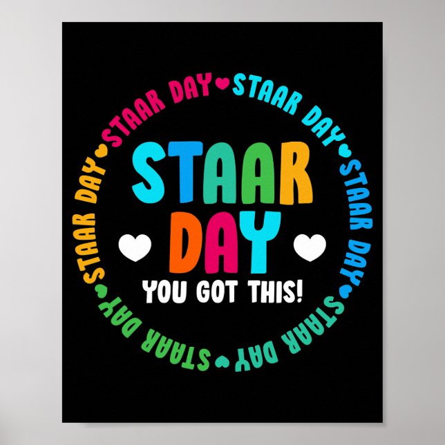 Funny Test STAAR Day Mode On Teacher Testing Poster (Front)