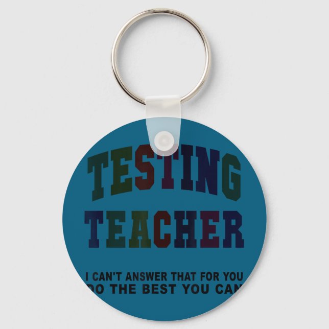Funny testing teacher test day bruh math ela squad key ring (Front)