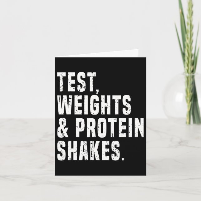 Funny Testosterone Test Steroid Humour Bodybuildin Card (Front)