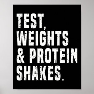 Funny Testosterone Test Steroid Humour Bodybuildin Poster