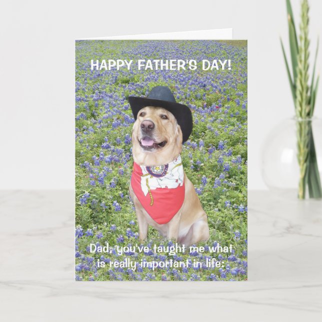 Funny Texas Father's Day Card (Front)