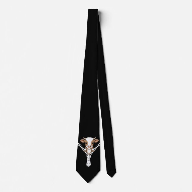 Funny Texas Longhorn calf Peek Tie (Front)