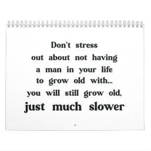Funny text about women and men. calendar
