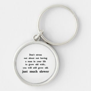 Funny text about women and men. key ring