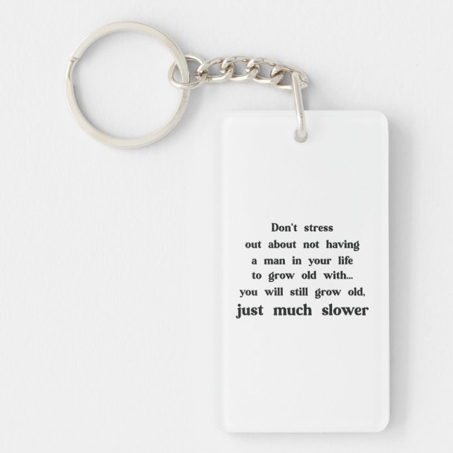 Funny text about women and men. key ring (Front)