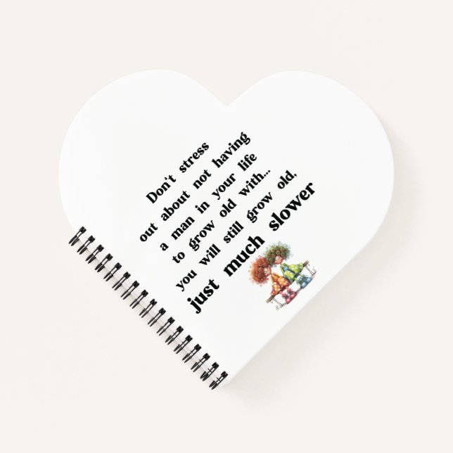 Funny text about women and men notebook (Front)