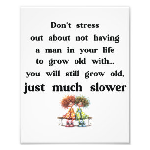 Funny text about women and men photo print