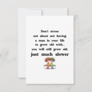 Funny text about women and men thank you card