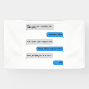 Funny text message banner