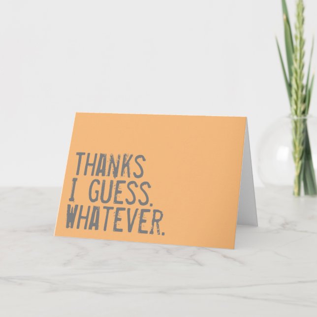 Funny Thank You Card (Front)