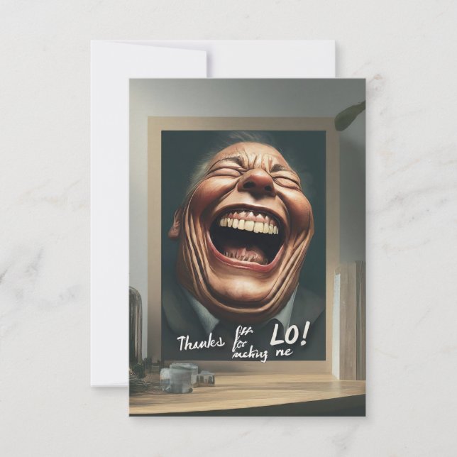 Funny Thank you  Card (Front)