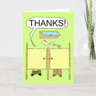 Funny Thank You Card: Toilet Paper Card