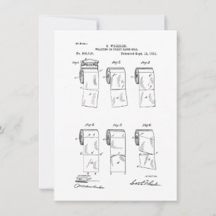 Funny Thank You Card, Toilet Paper Patent Card