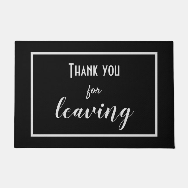 Funny "Thank You For Leaving" Introvert Antisocial Doormat (Front)