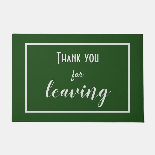 Funny "Thank You For Leaving" Introvert Antisocial Doormat (Front)