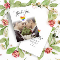 Funny Thank You LGBT Rainbow Pride Heart Photo