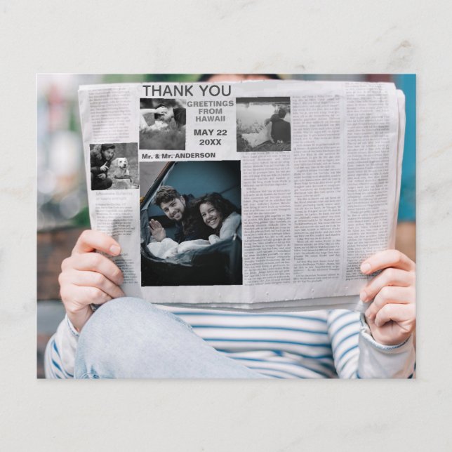 funny thank you news photo flyer (Front)