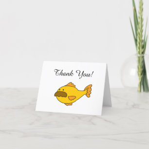 Funny Thank You, Ted Goldfish  You Card