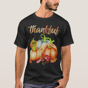 Funny Thankful Fall Lyme Disease Awareness Pumpkin T-Shirt