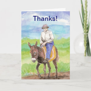 Funny Thanks I Owe You One Thank You Card
