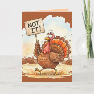 Funny Thanksgiving Card – Turkey Trouble