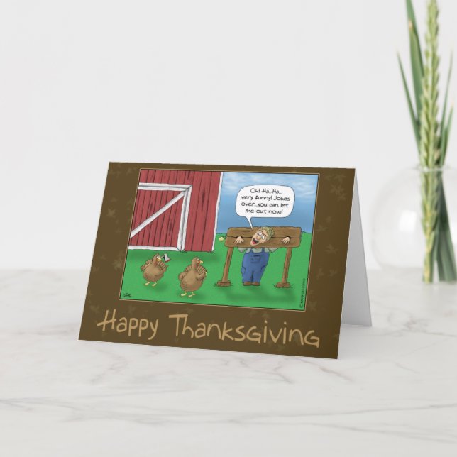 Funny Thanksgiving Cards: Turkey Taunt Holiday Card (Front)