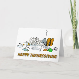 Funny Thanksgiving Cartoon Holiday Card