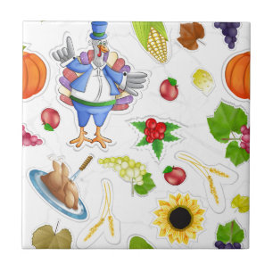funny thanksgiving ceramic tile