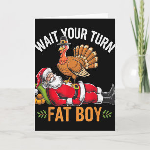 Funny Thanksgiving Christmas Turkey Vs Santa For M Card